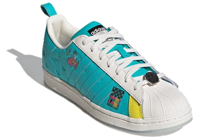 Кроссовки AriZona Iced Tea x adidas Superstar White Blue - изображение 3