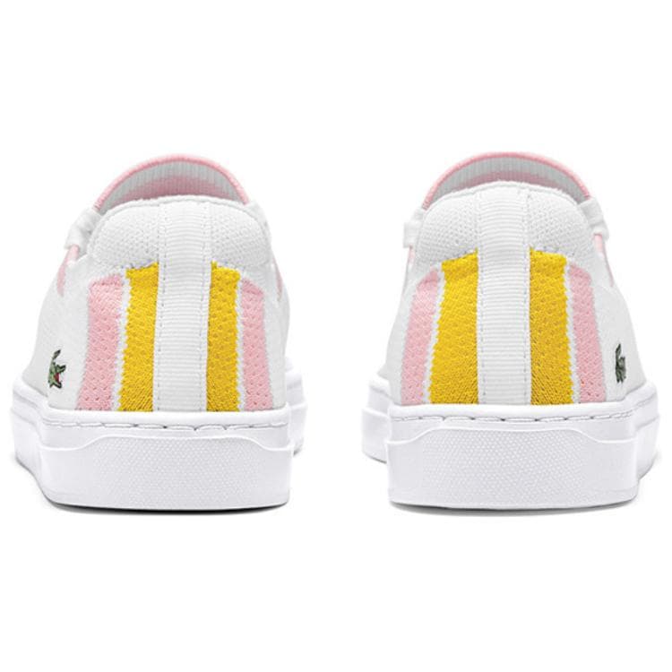 Кроссовки lacoste Ткань Дышащий Low Топ Скейтборд Обувь Women's White Розовый - изображение 4