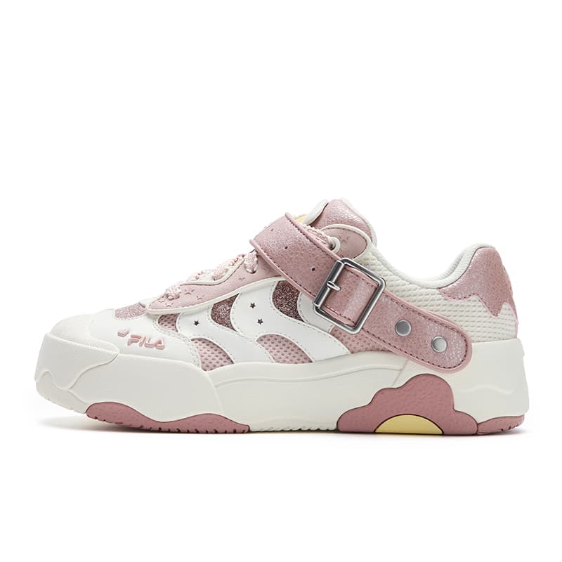 Кроссовки FILA OMELETTE Яйцо Сумка Обувь Low Топ Скейтборд Обувь Women's White Розовый - изображение 1