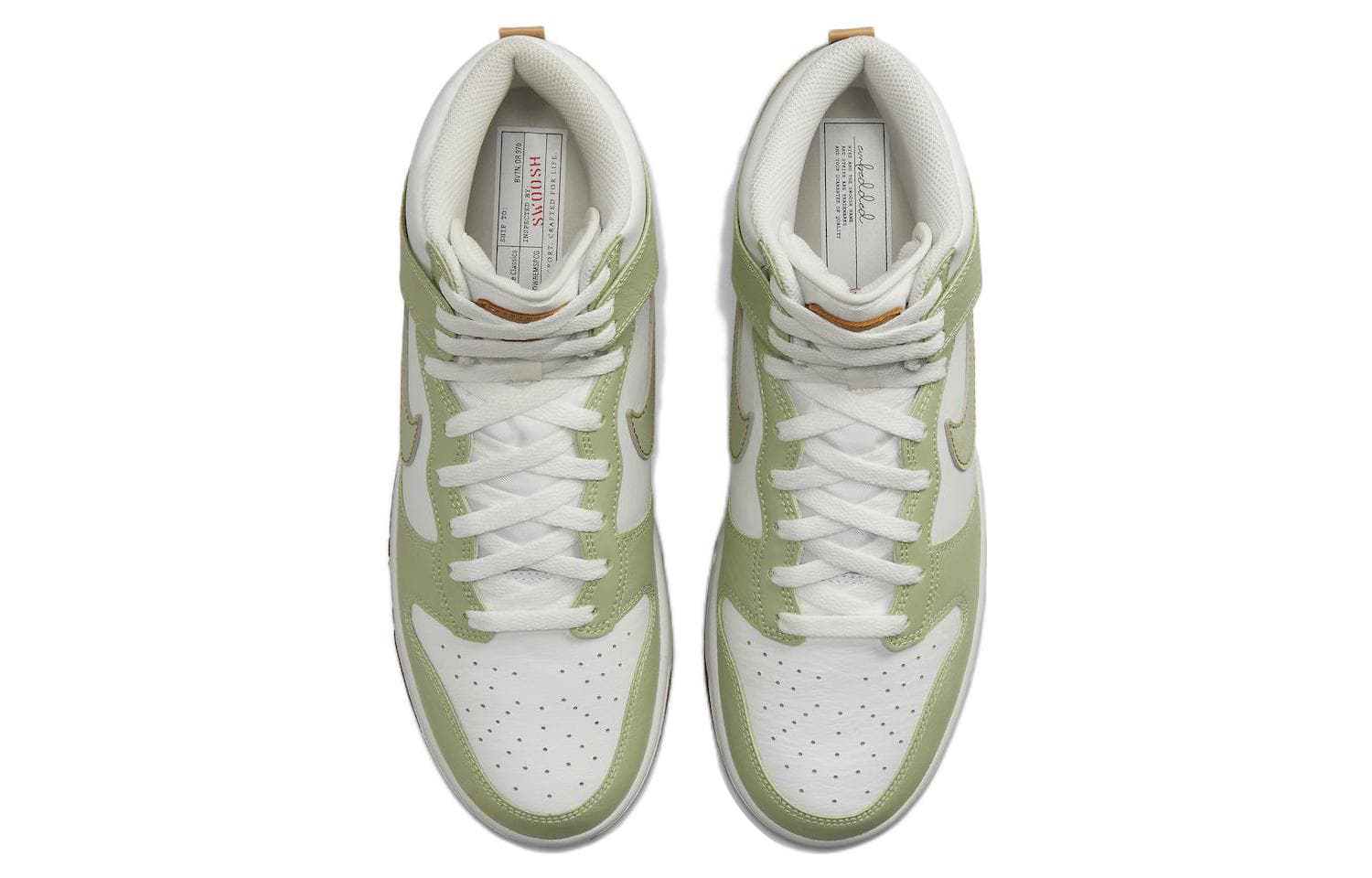 Кроссовки Nike Dunk High "Inspected By Swoosh" White Green — фото 4