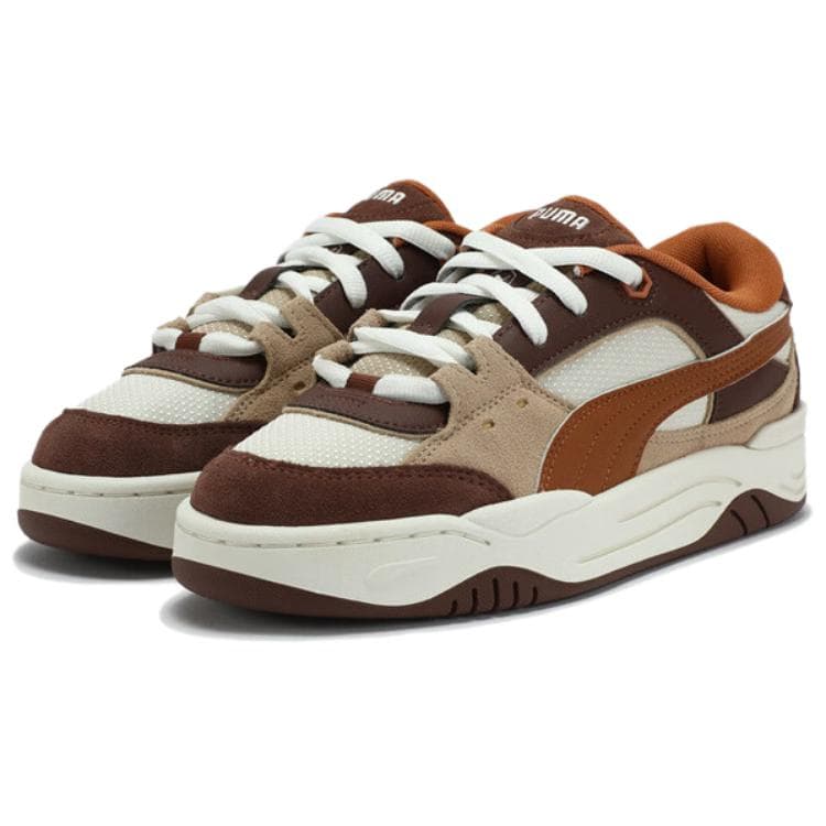 Кроссовки PUMA 180 Low Скейтборд Кроссовки Унисекс Белый Коричневый - изображение 3
