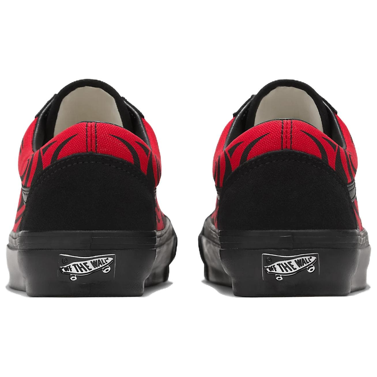 Кроссовки Vans Premium Old Skool Устойчивые к истиранию Низкие Кроссовки для скейтбординга Мужские Черные Красные - изображение 3