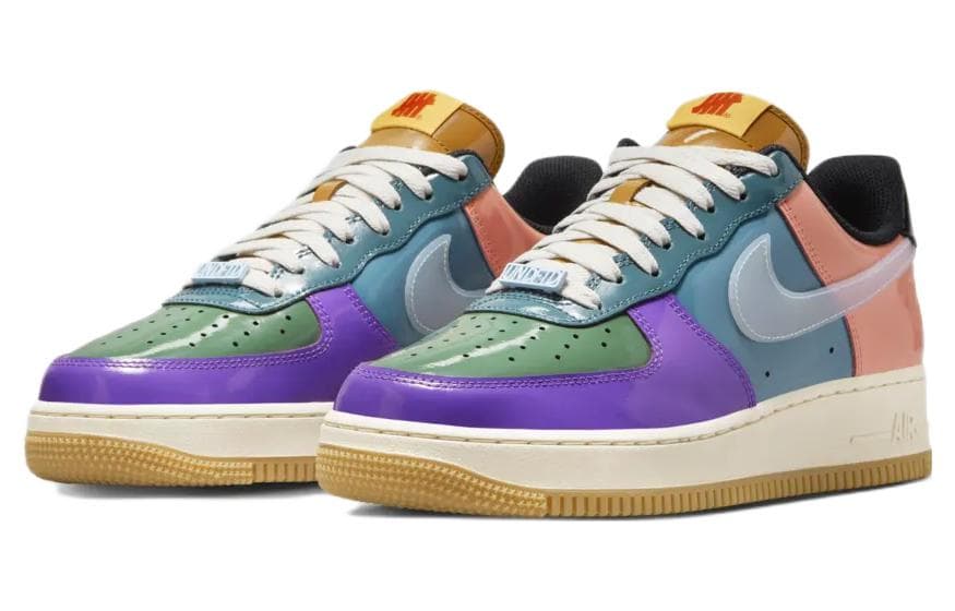 Кроссовки UNDEFEATED x Nike Air Force 1 Low Green Purple — фото 3