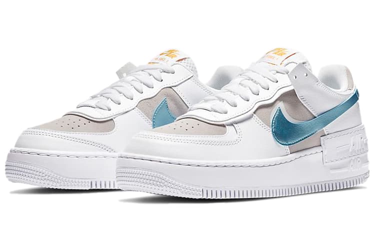 Кроссовки Nike Air Force 1 Shadow White Grey Blue — фото 3