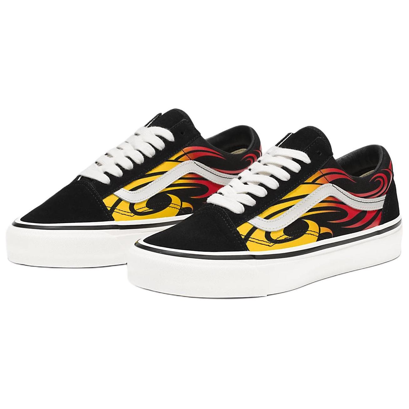 Кроссовки Vans Old Skool Low Топ Скейтборд Обувь Унисекс Черный Желтый Красный - изображение 2