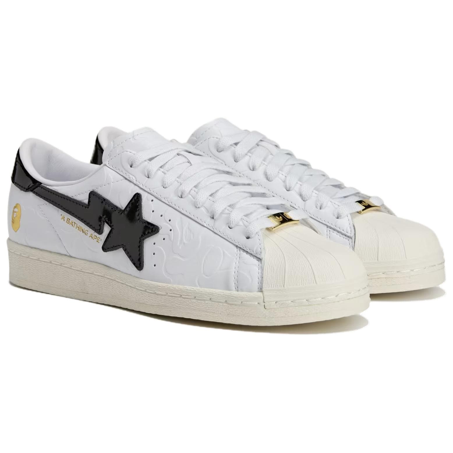 Кроссовки BAPE x Adidas Superstar "White" - изображение 2