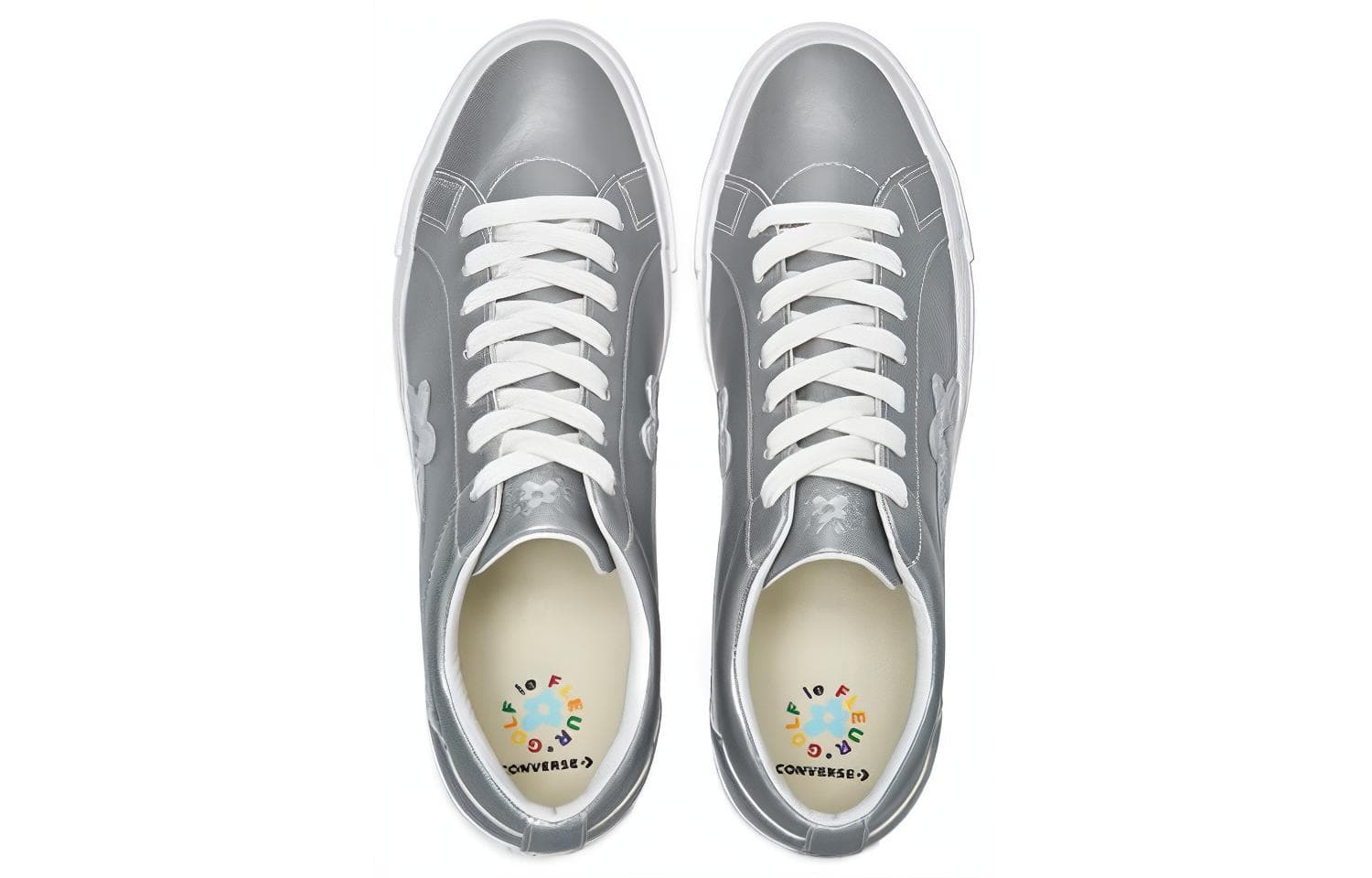 Кроссовки Golf Le Fleur x Converse One Star Ox Silver - изображение 3