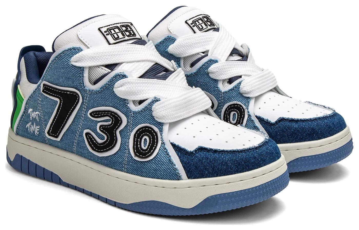 Кроссовки Youthloser Low Top Скейтборд Кроссовки Унисекс Джинсово-Синий - изображение 3