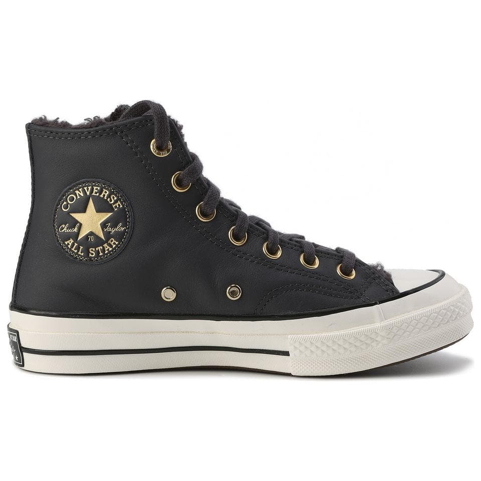 Кроссовки Converse 1970s Коровья кожа Высокие кроссовки для скейтбординга Унисекс Черные - изображение 2