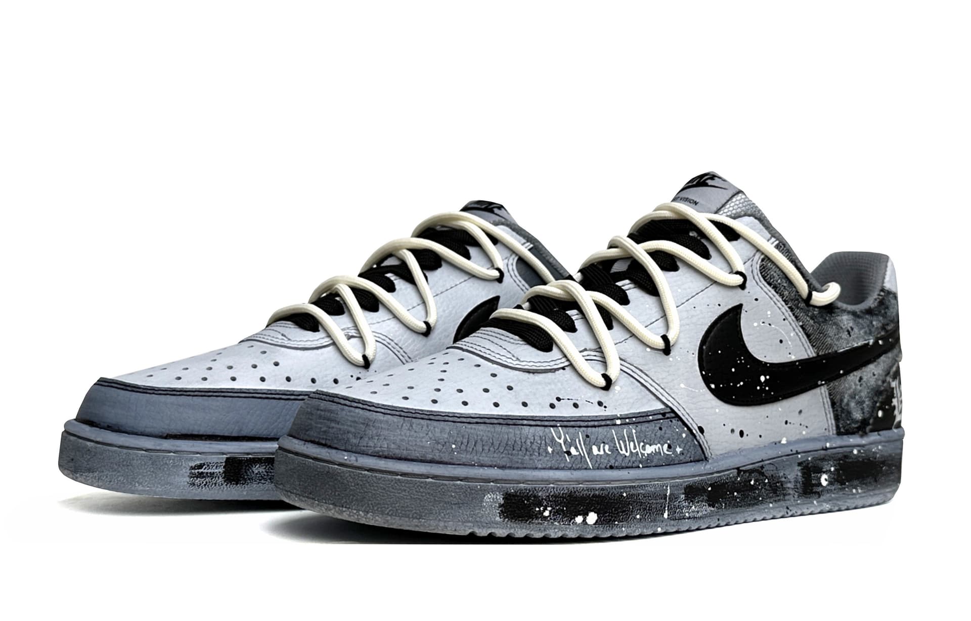 Кроссовки Nike Court Vision 1 Low Black Grey - изображение 3