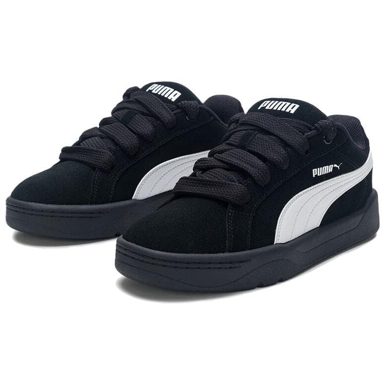 Кроссовки PUMA Park Lifestyle Спилок Коровья Кожа Противоскользящая и Дышащая Низкие Кеды для Скейтбординга Унисекс Черные - изображение 3