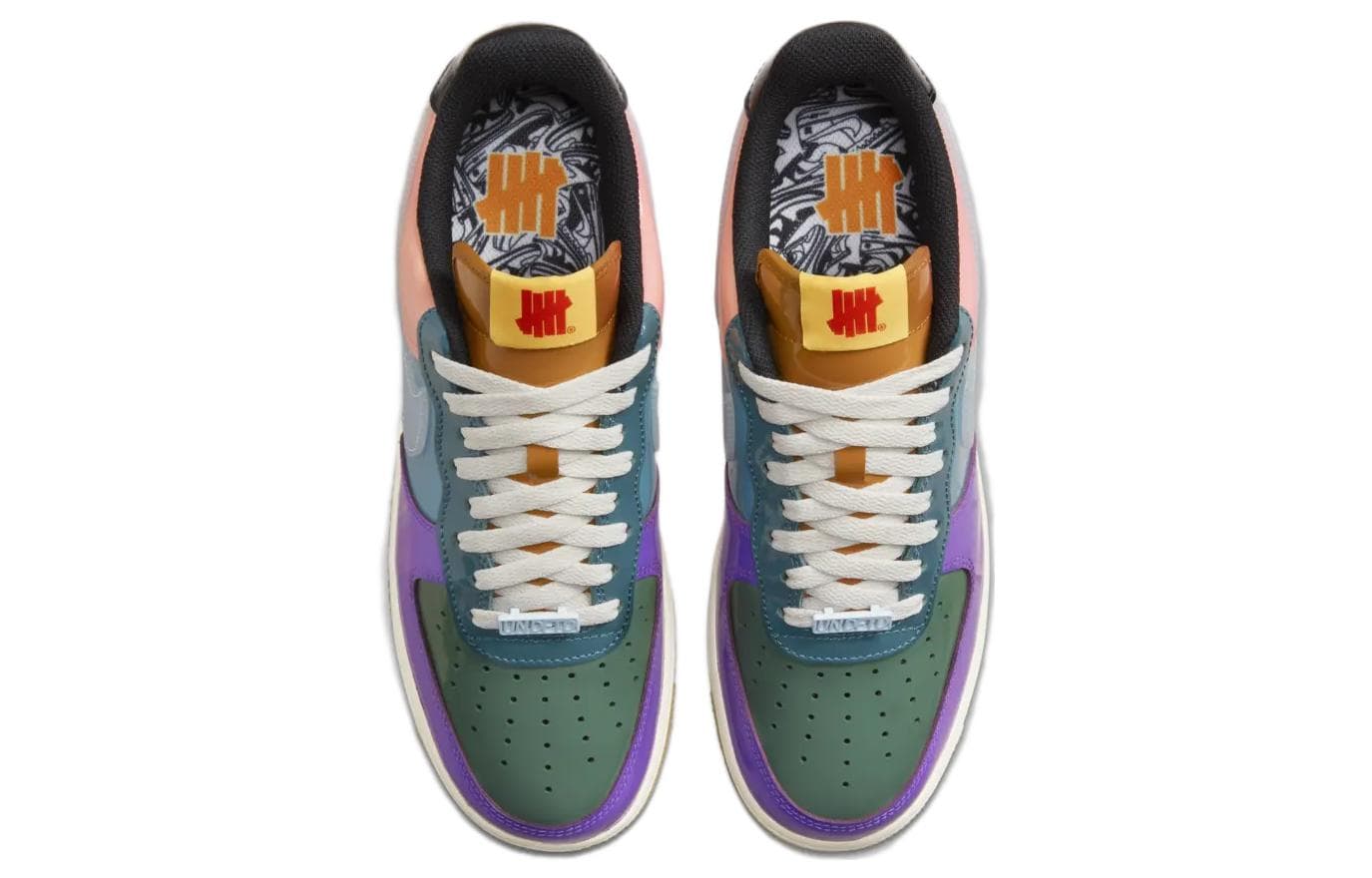 Кроссовки UNDEFEATED x Nike Air Force 1 Low Green Purple — фото 4