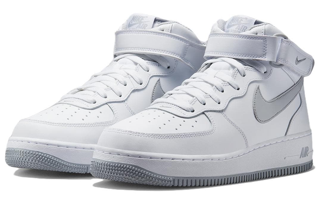 Кроссовки Nike Air Force 1 Mid "White Metallic" — фото 3
