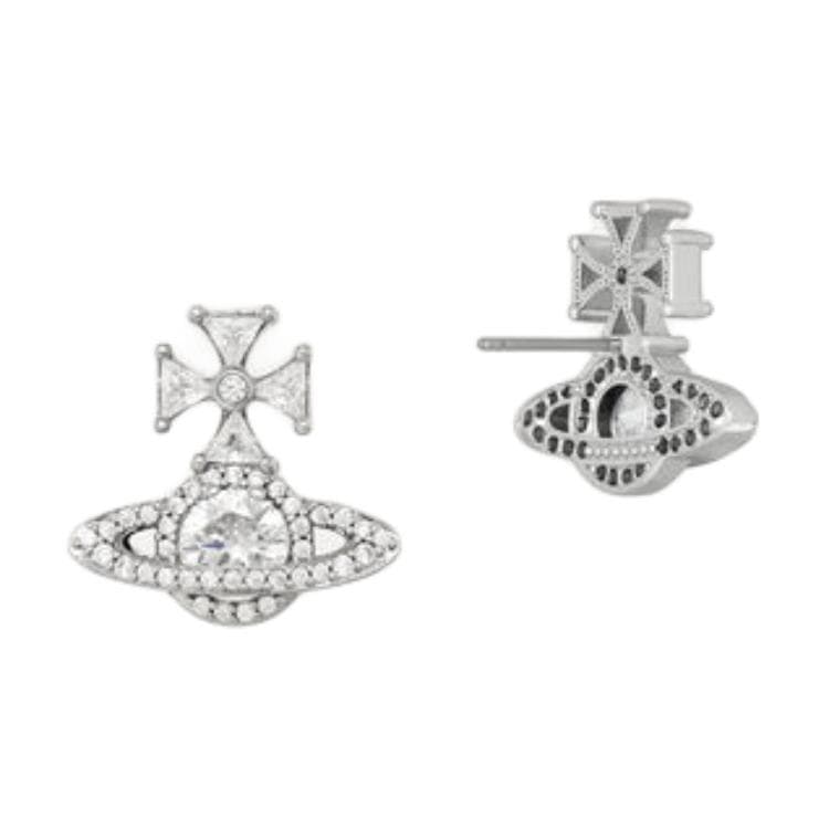 Серьги Vivienne Westwood Серьги из латуни серебристо-белого цвета с шарообразным дизайном для женщин - изображение 2