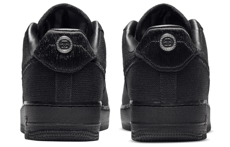 Кроссовки Stussy x Nike Air Force 1 Low "Triple Black" — фото 5
