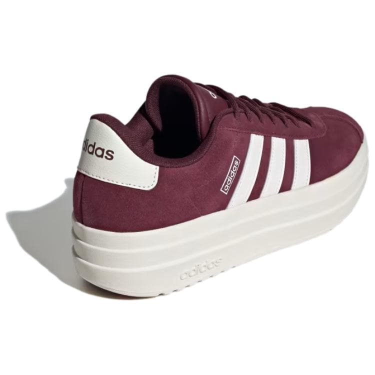 Кроссовки Adidas VL Court Bold противоскользящие устойчивые к истиранию низкие кеды для скейтбординга женские бордовые - изображение 2