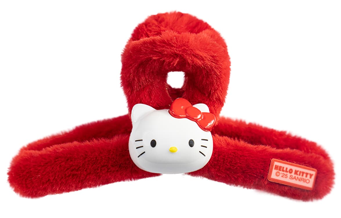 Заколка Sanrio Хелло Китти Заколка для волос Плюшевый Акрил Женский Маленький Большой Заколка-краб - изображение 4