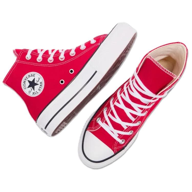 Кроссовки Converse All Star Lift Модный Повседневный Противоскользящая износостойкая Хай-топы Повседневная обувь для скейтборда Женский Ярко-красный - изображение 4
