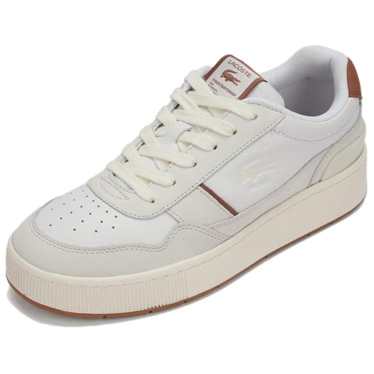 Кроссовки LACOSTE Aceclip Low Топ Скейтборд Обувь Женская Бежевая - изображение 2