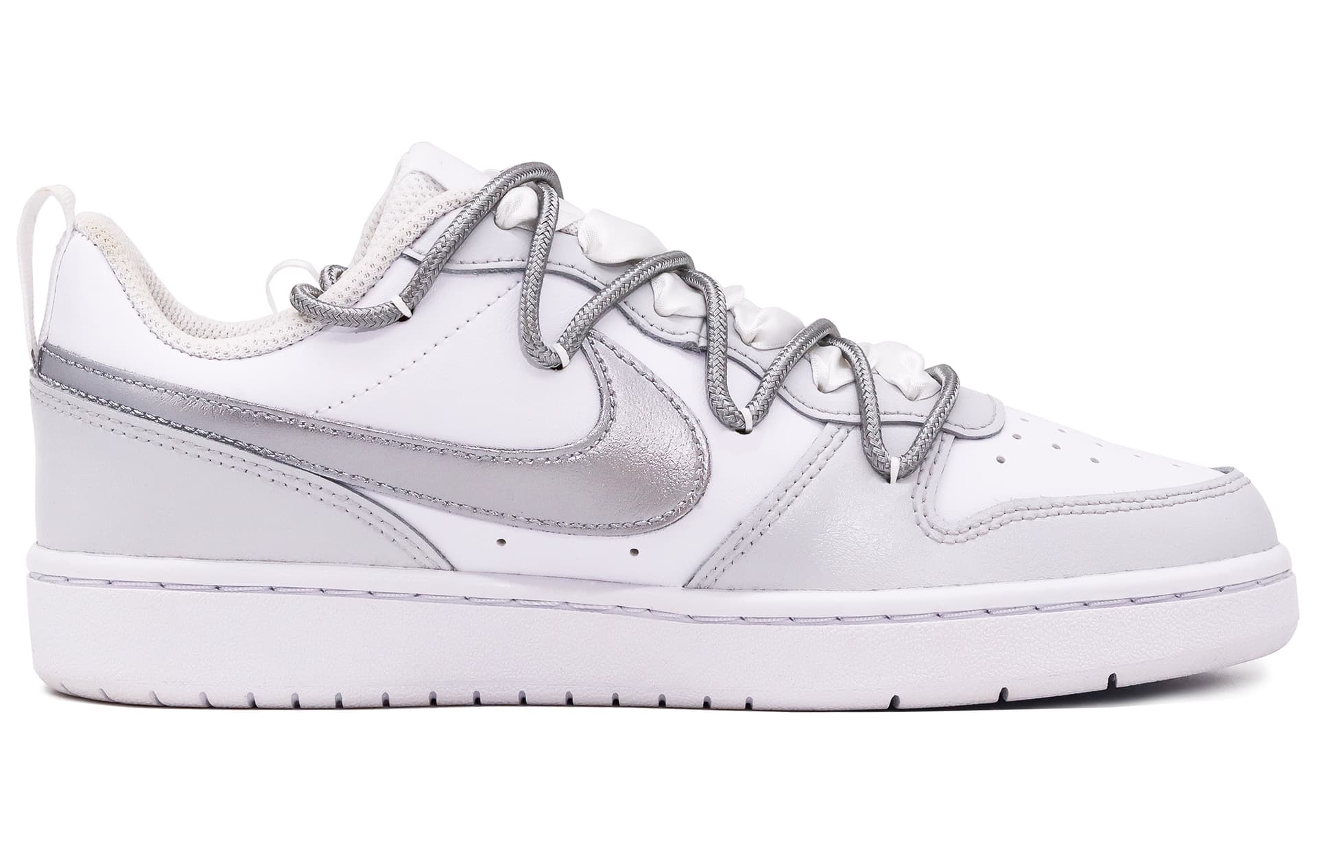 Кроссовки Nike Court Borough Low GS White Silver - изображение 3