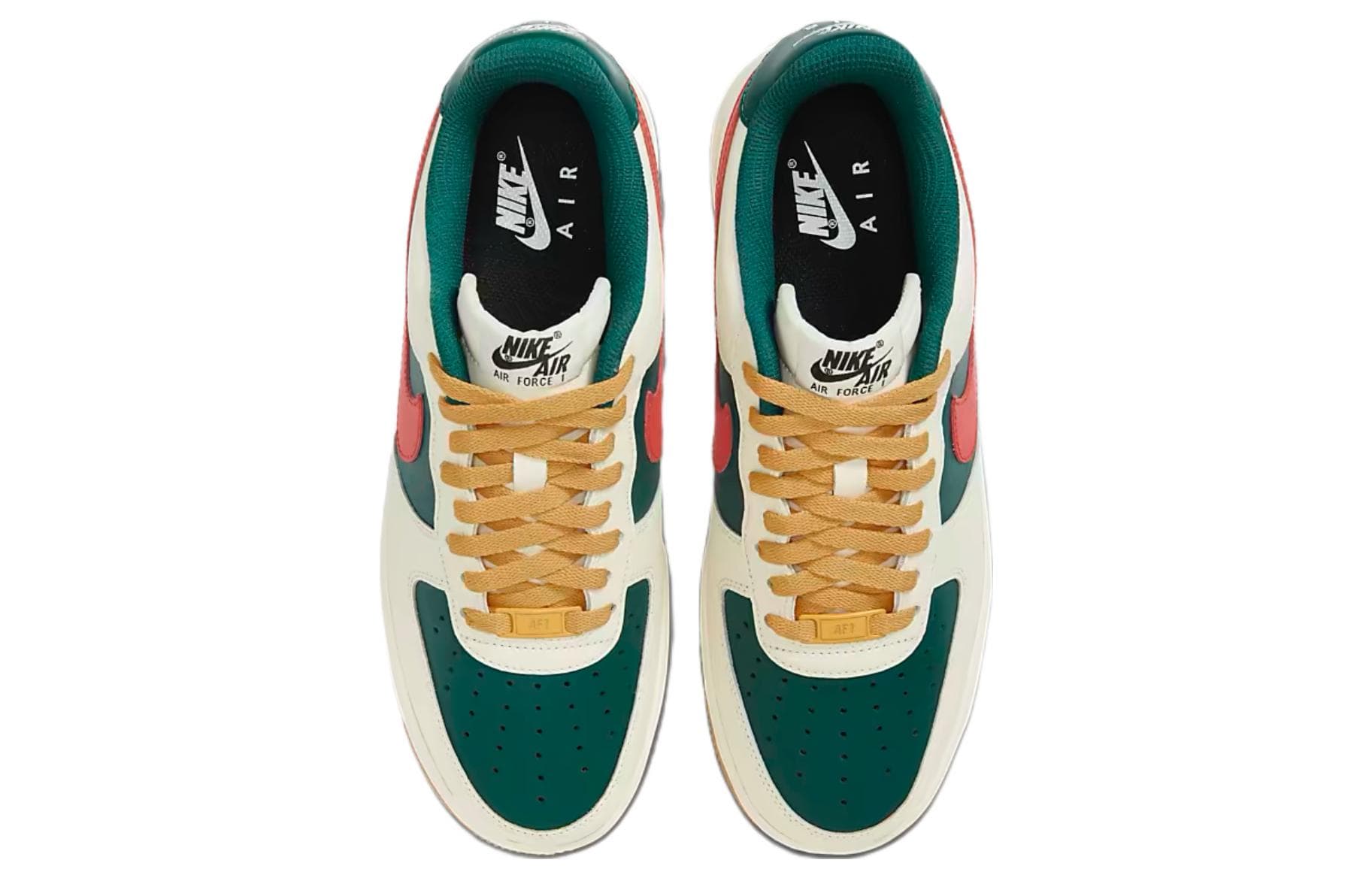 Кроссовки Nike Air Force 1 Low White Green Red — фото 4