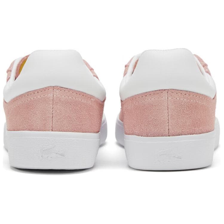 Кроссовки LACOSTE Коровья кожа Низкие Кроссовки для скейтбординга Женские Розовые Белые - изображение 4