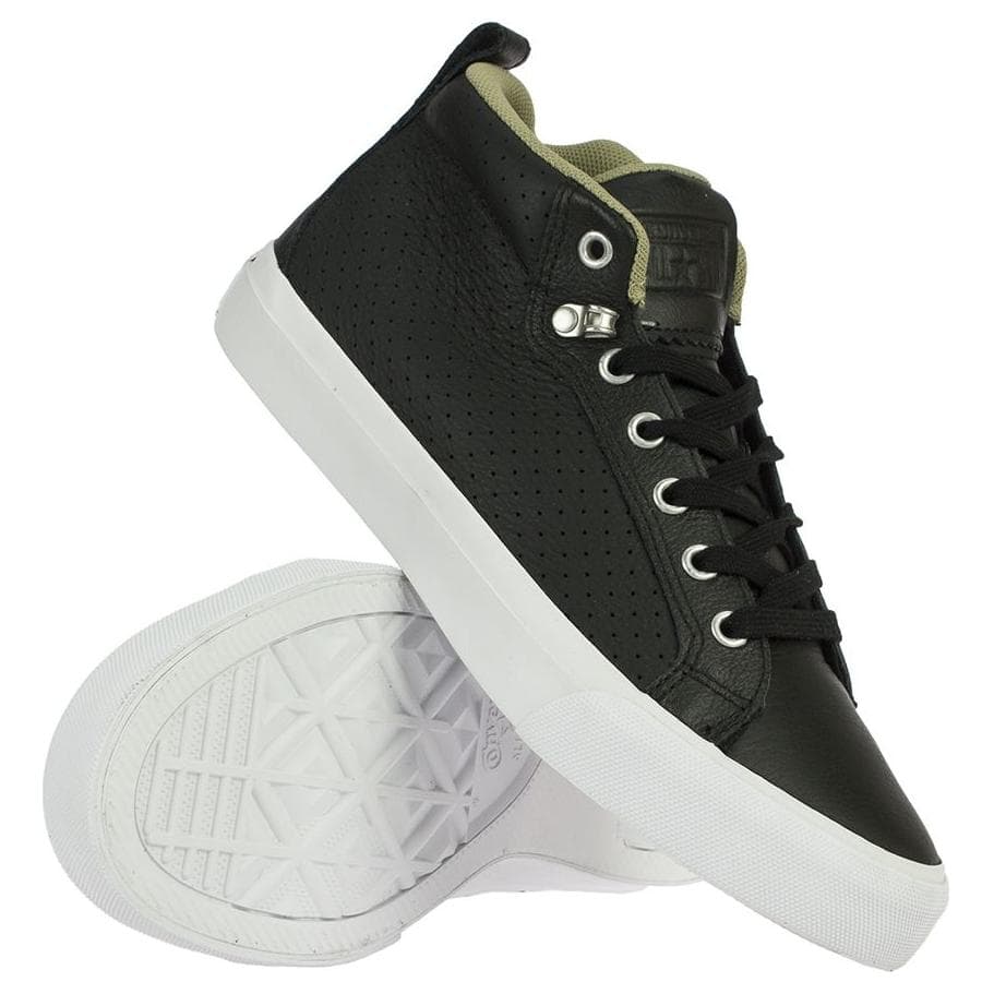 Кроссовки Converse Удобный Противоскользящая износостойкая Мид-топ Повседневная обувь для скейтборда Мужской Черный - изображение 4