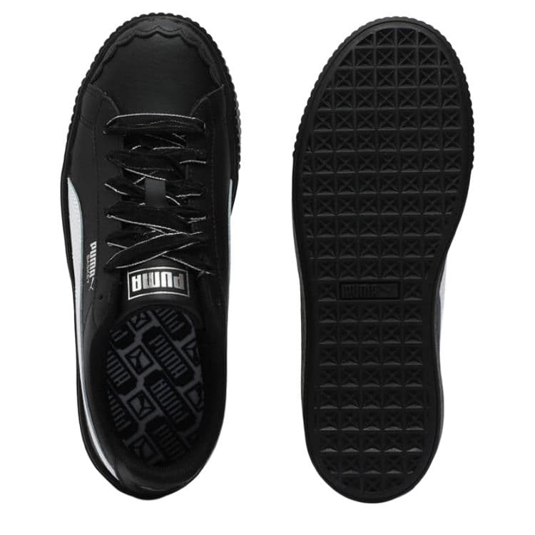 Кроссовки PUMA Платформа Высота Низкие Кроссовки для Скейтбординга Женские Черные - изображение 4