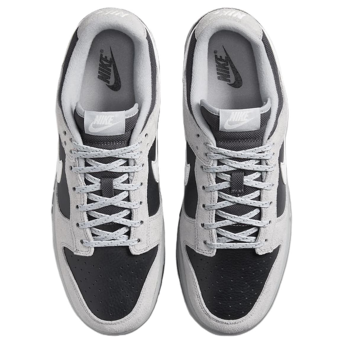 Кроссовки Nike Dunk противоскользящая устойчивая к истиранию низкий топ скейтборд обувь унисекс серый черный - изображение 4