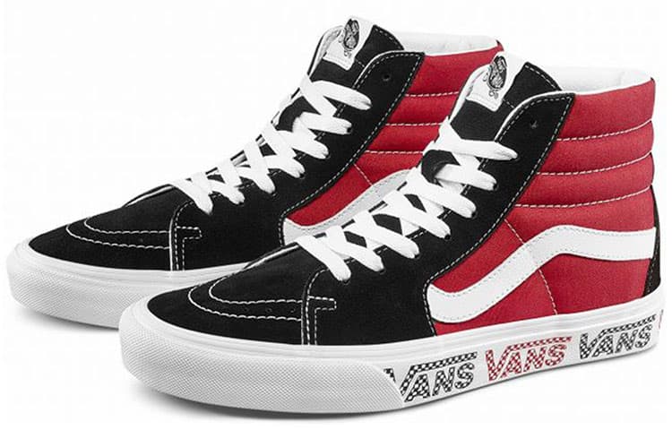 Кроссовки Vans SK8 High Black Red - изображение 2