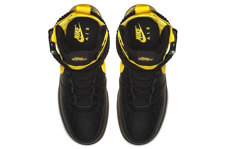 Кроссовки Nike Air Force 1 High Black Yellow — фото 4