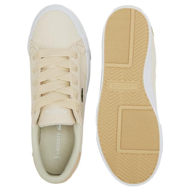 Кроссовки LACOSTE Ткань MID Скейтборд Обувь Женская Экрю - изображение 5