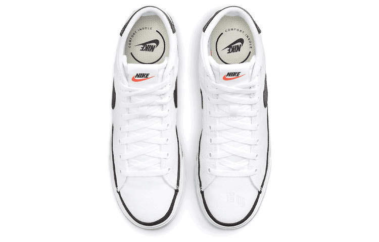 Кроссовки Nike Court Legacy Canvas Mid White Black - изображение 4