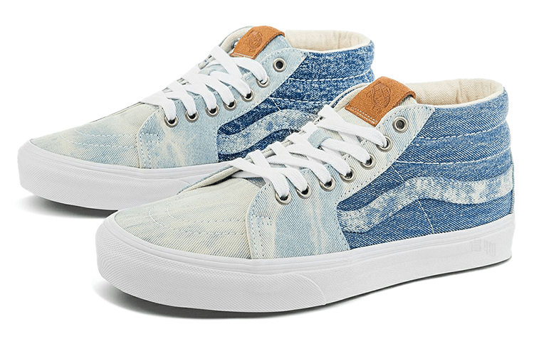 Кроссовки Vans SK8 Mid White Blue - изображение 2