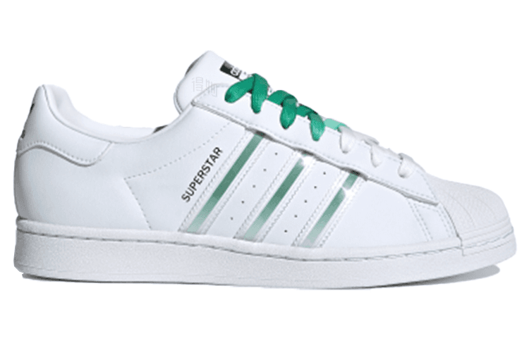 Кроссовки adidas Superstar White Green - изображение 2