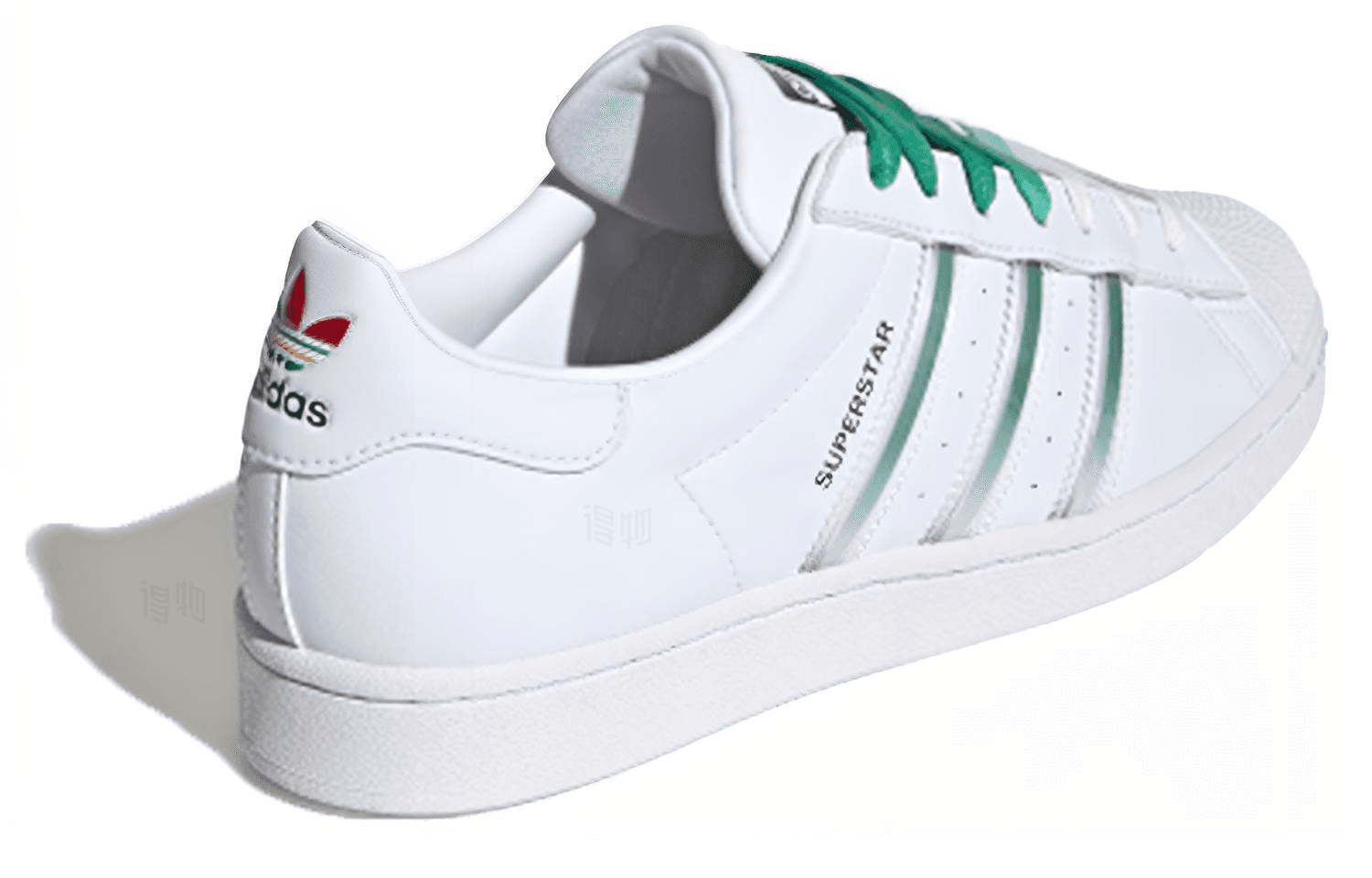Кроссовки adidas Superstar White Green - изображение 4