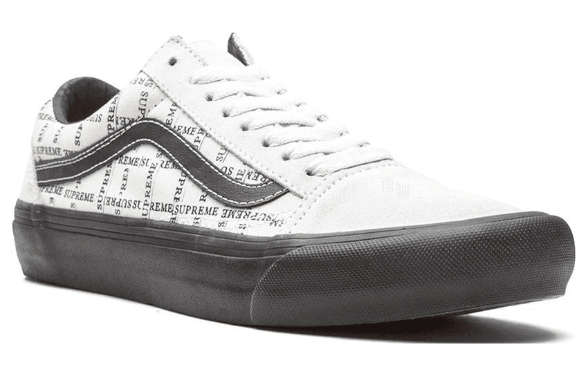 Кроссовки Supreme x Vans Old Skool Pro White Black 2020 - изображение 2