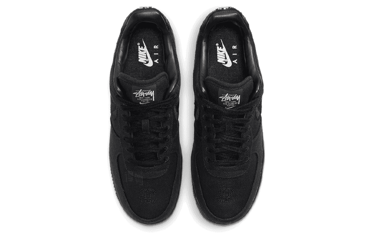 Кроссовки Stussy x Nike Air Force 1 Low "Triple Black" — фото 4