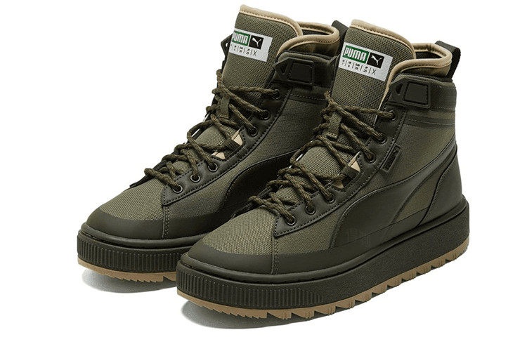 Кроссовки PUMA Suede Mid WTR Brown Olive - изображение 3