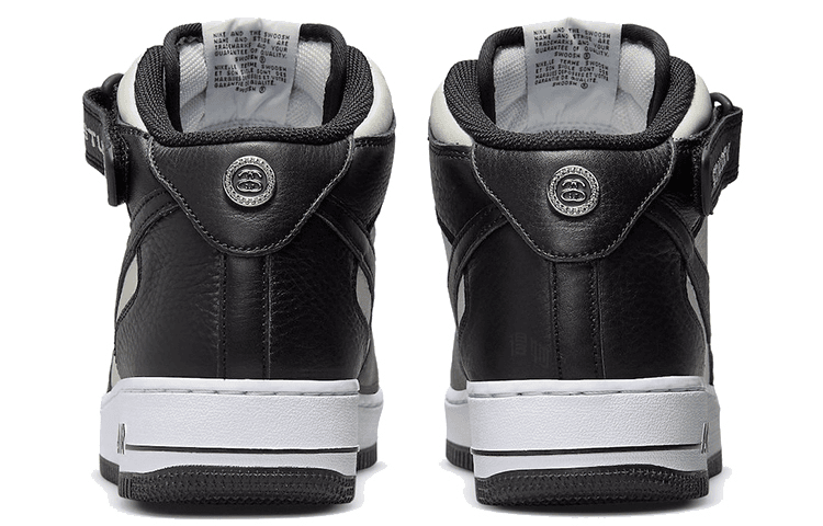 Кроссовки Stussy x Nike Air Force 1 '07 Mid SP Black White — фото 5
