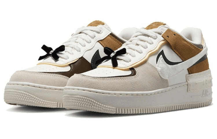 Кроссовки Nike Air Force 1 Low Shadow White Grey Brown — фото 3