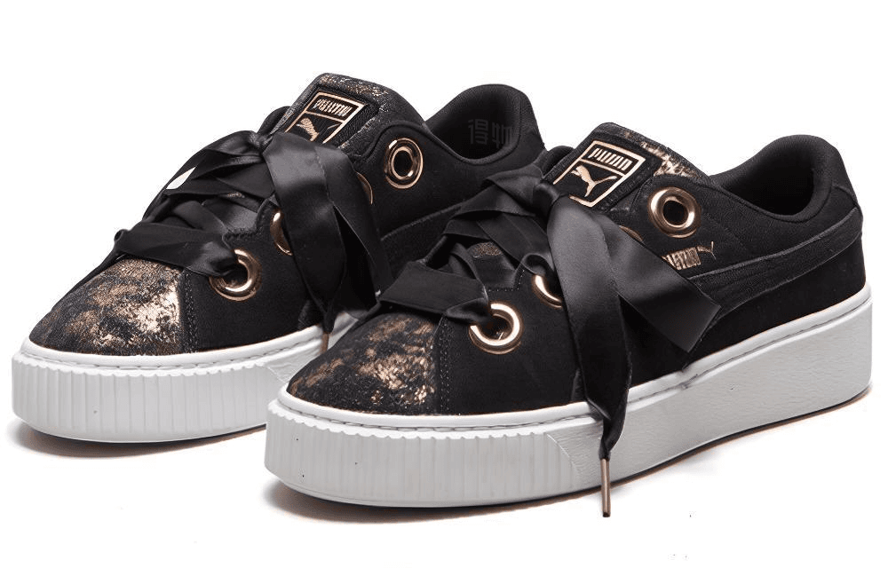 Кроссовки PUMA Platform Low Black Gold - изображение 2