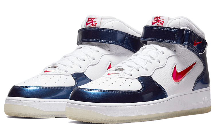 Кроссовки Nike Air Force 1 QS University Red Midnight Navy — фото 3