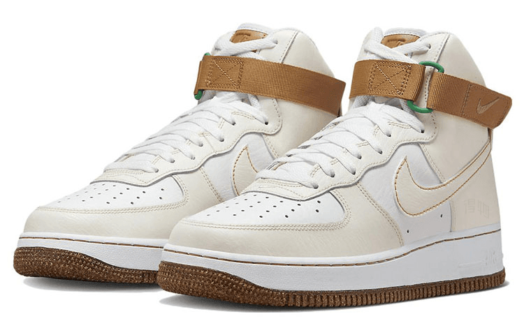 Кроссовки Nike Air Force 1 High White Brown — фото 3