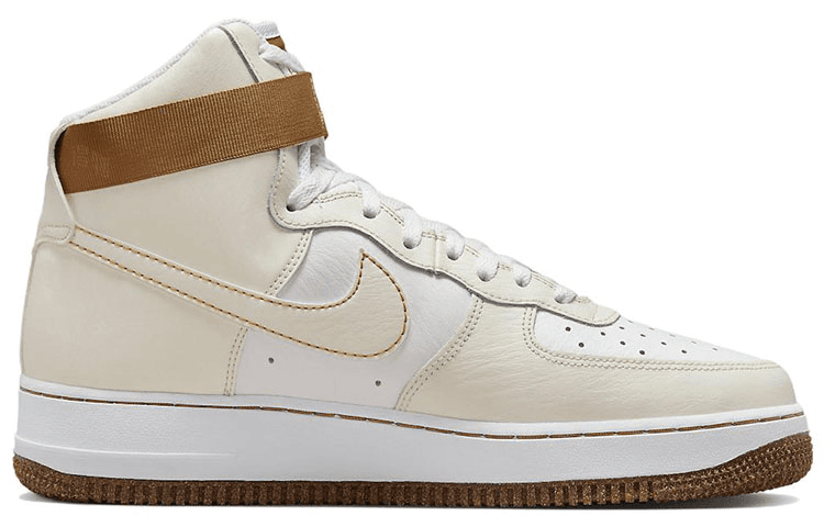 Кроссовки Nike Air Force 1 High White Brown — фото 2