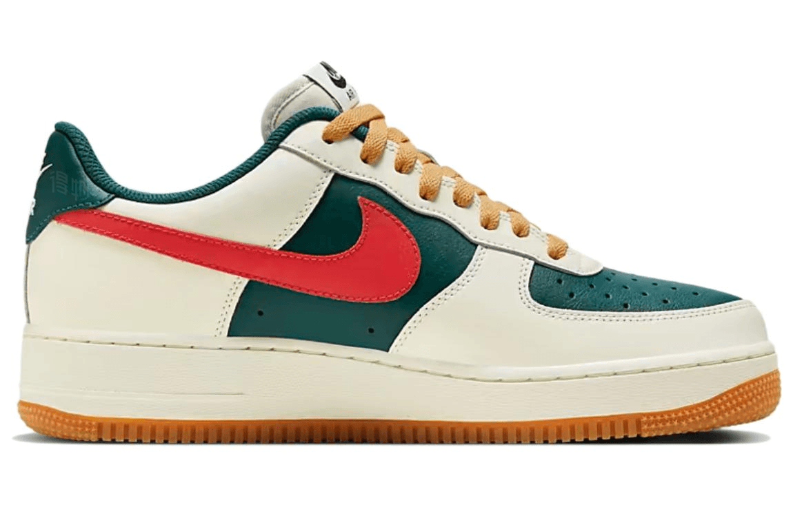 Кроссовки Nike Air Force 1 Low White Green Red — фото 2