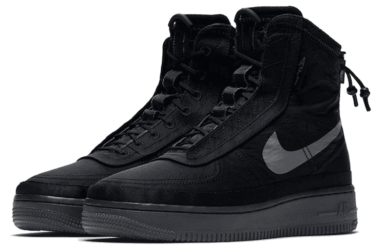 Кроссовки Nike Air Force 1 Shell High Black Grey — фото 3