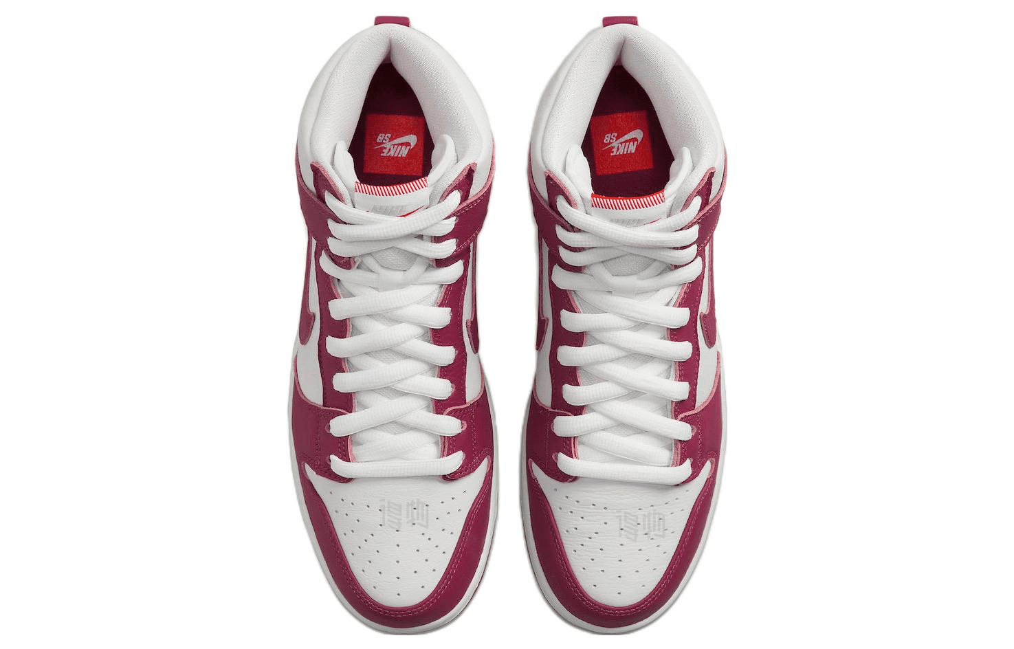 Кроссовки Nike Dunk SB High White Pink — фото 4