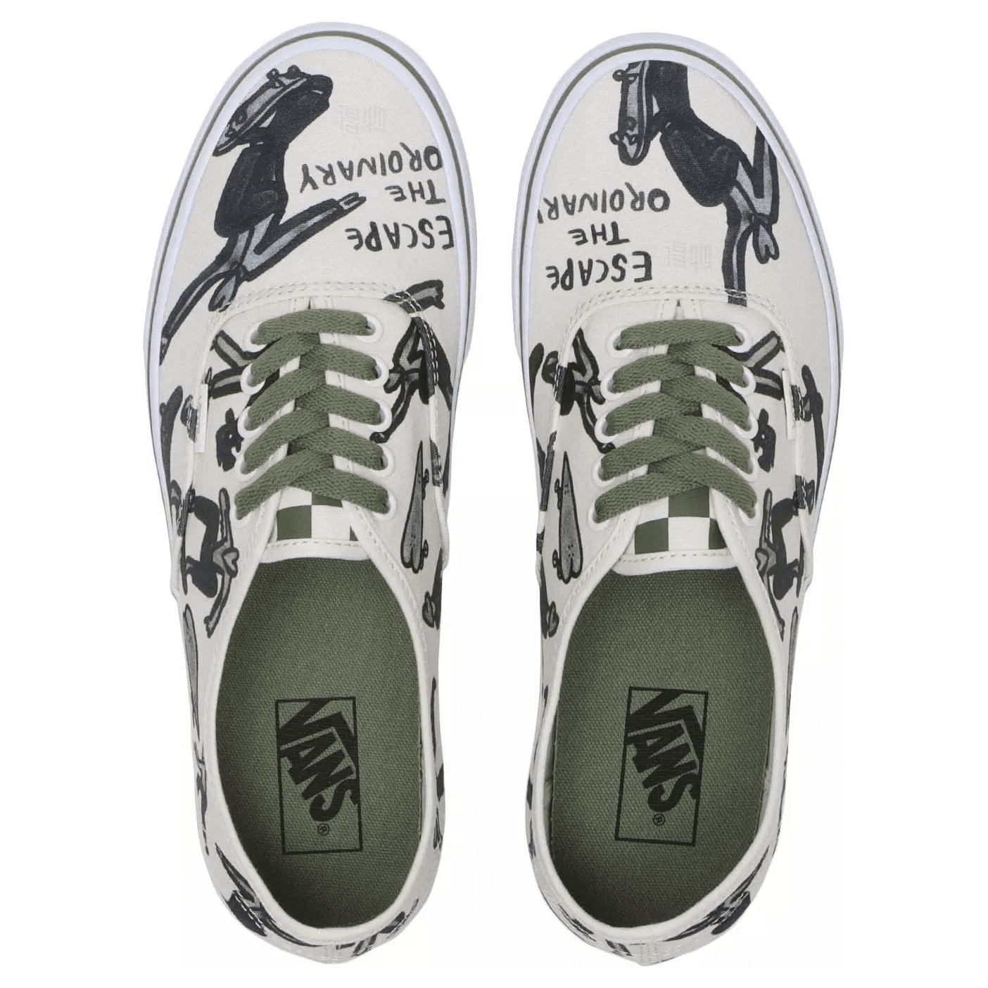 Кроссовки Vans Authentic White Green - изображение 4