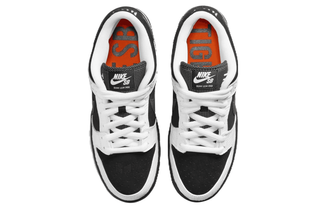 Кроссовки TIGHTBOOTH x Nike Dunk SB Pro "Black and White" — фото 4